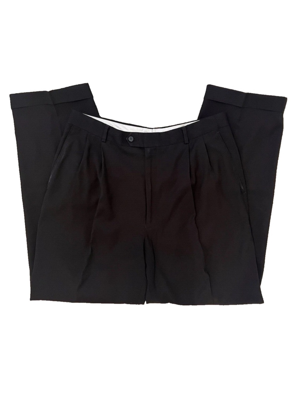 Louis Raphael Tailored Micro Polyester Men’s Black Pants Size 32X30